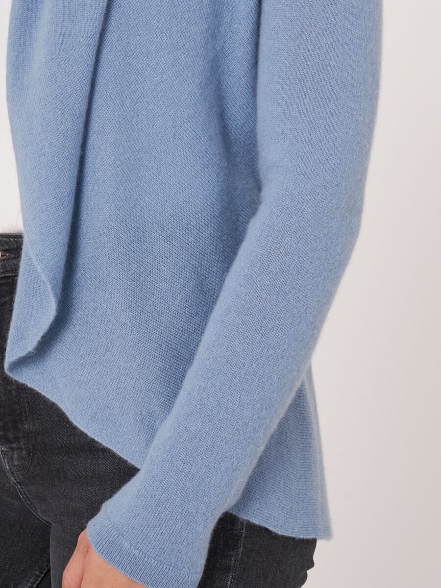 Offene Strickjacke mit Schalkragen aus reinem Kaschmir image number 3