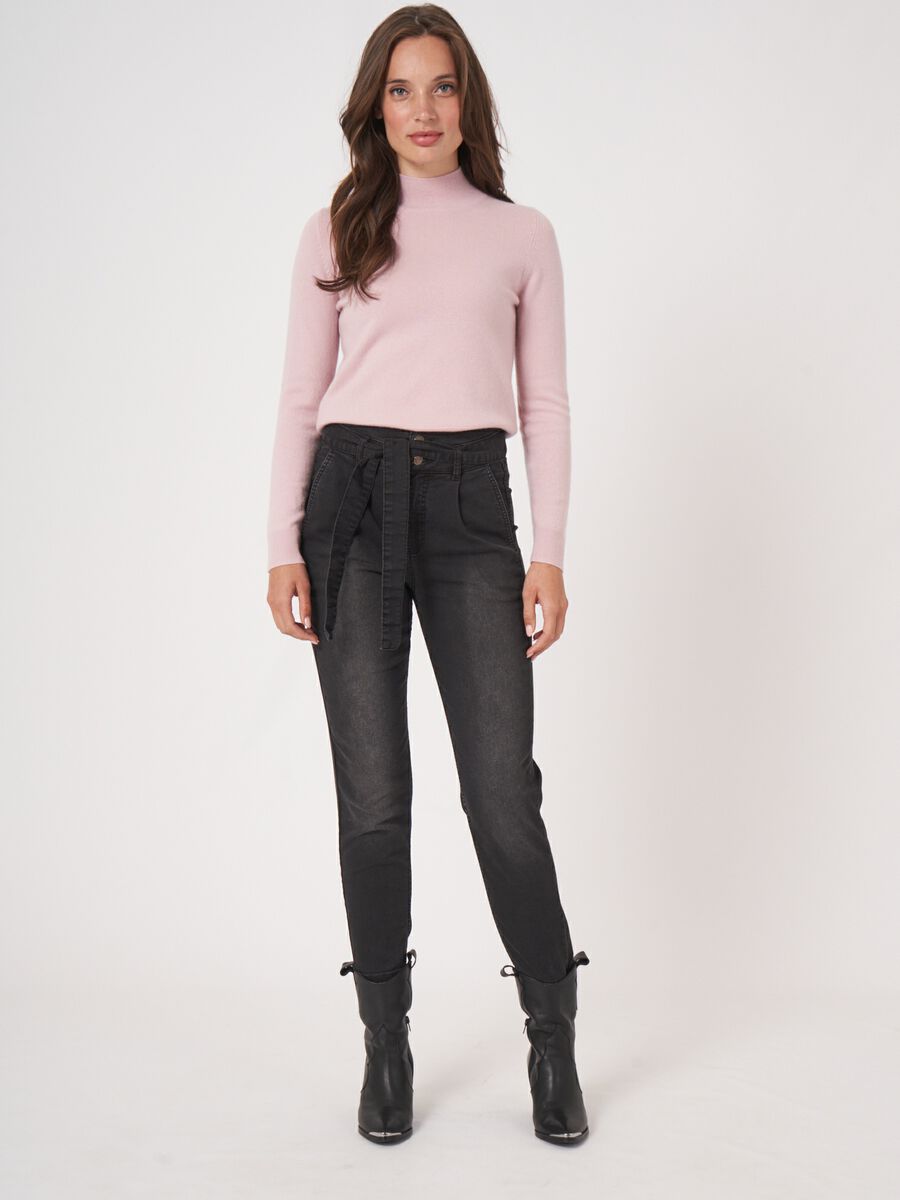 Pull en cachemire avec col montant image number 4