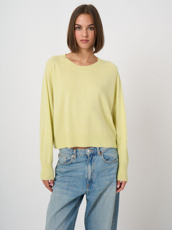 Pull court raglan en cachemire biologique image number 0