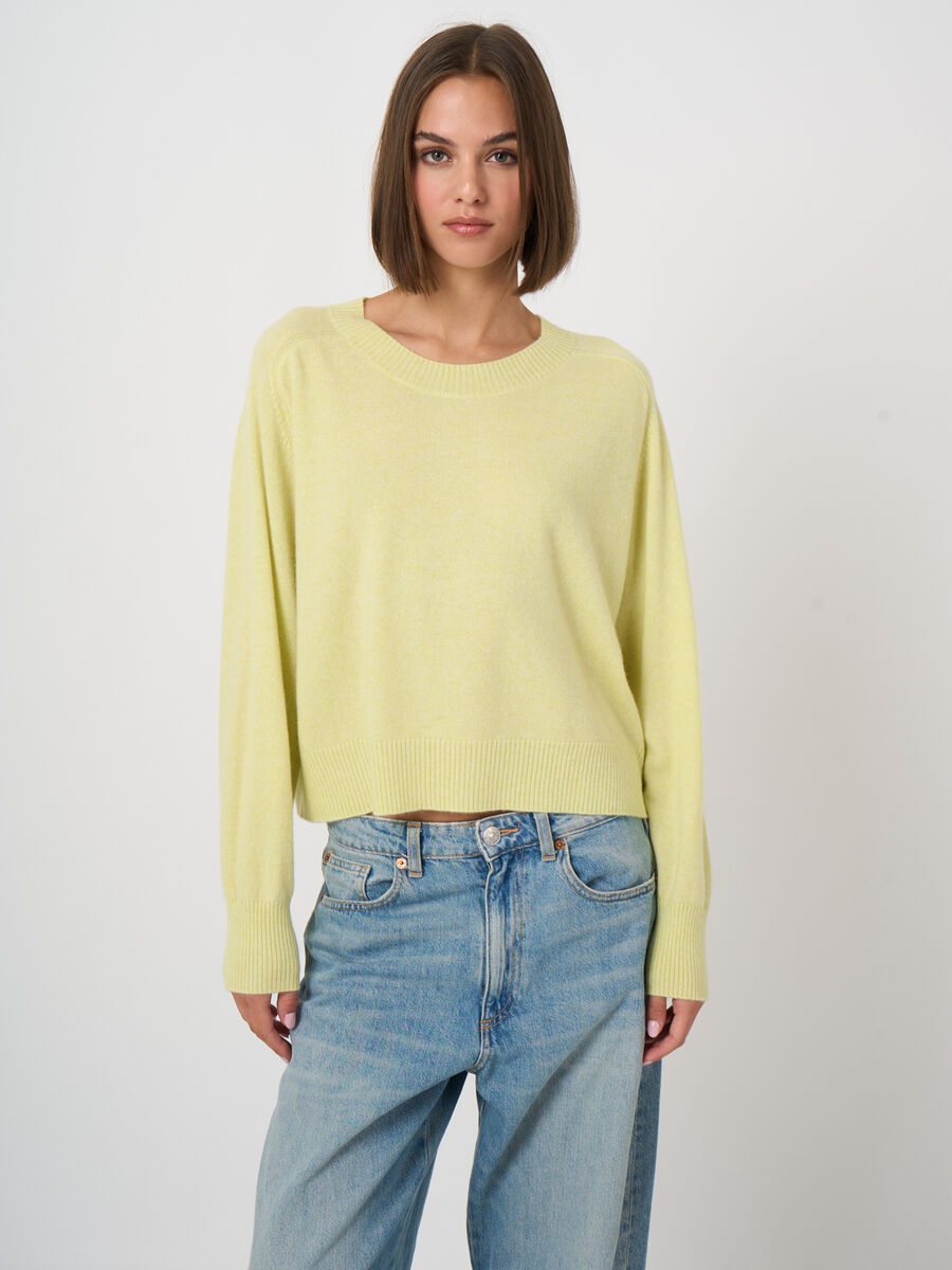 K&uuml;rzer Bio-Kaschmir-Raglan-Pullover image number 0
