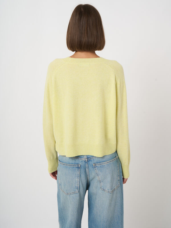 Pull court raglan en cachemire biologique image number 3