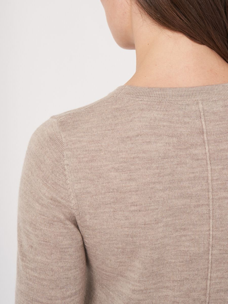 A-line knitted merino wool dress image number 3