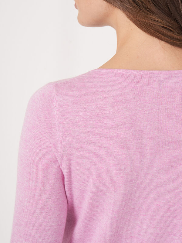 Basic Langarm-Pullover aus Bio-Baumwollmischung image number 3