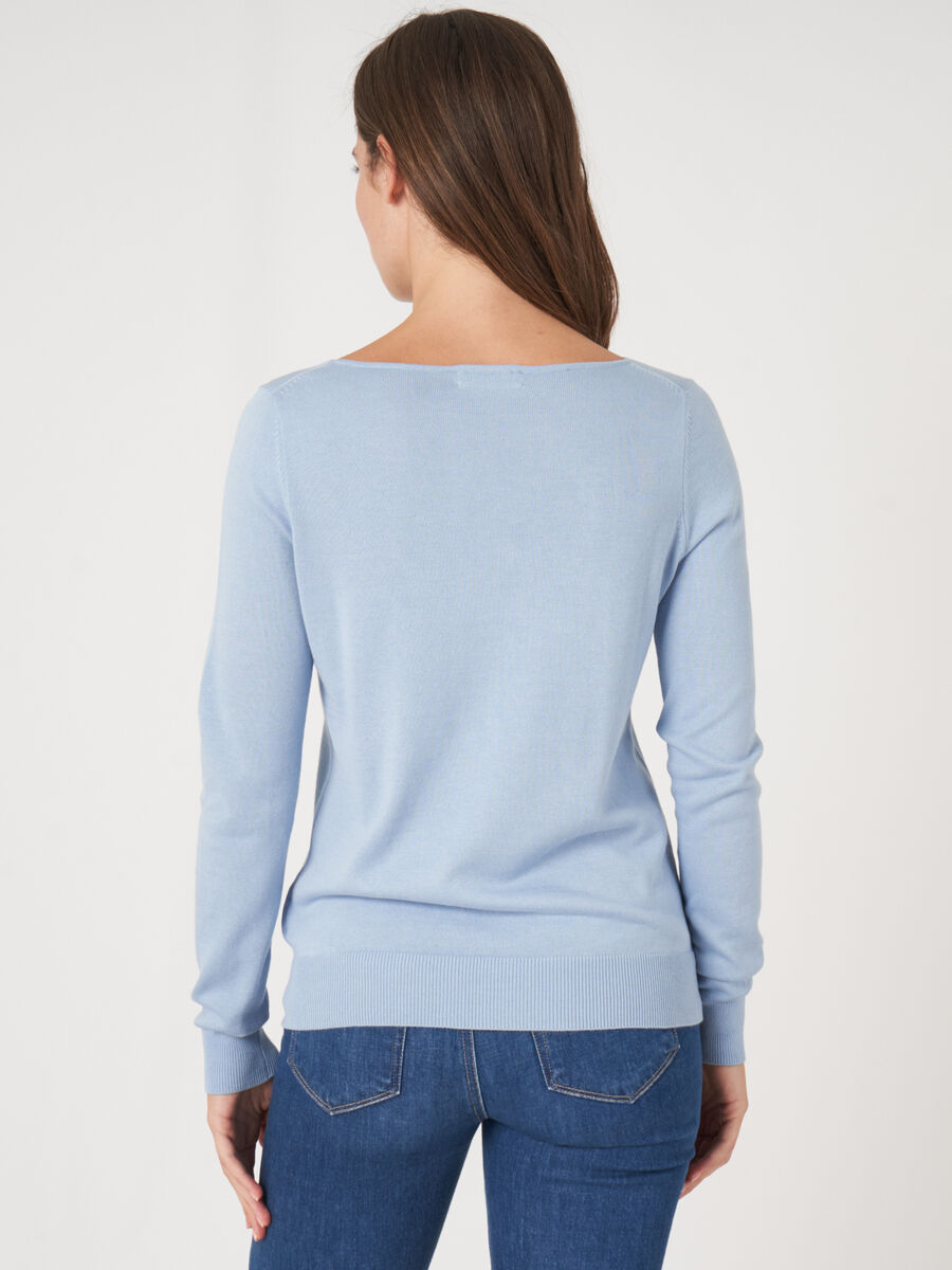 Basic Langarm-Pullover aus Bio-Baumwollmischung image number 2
