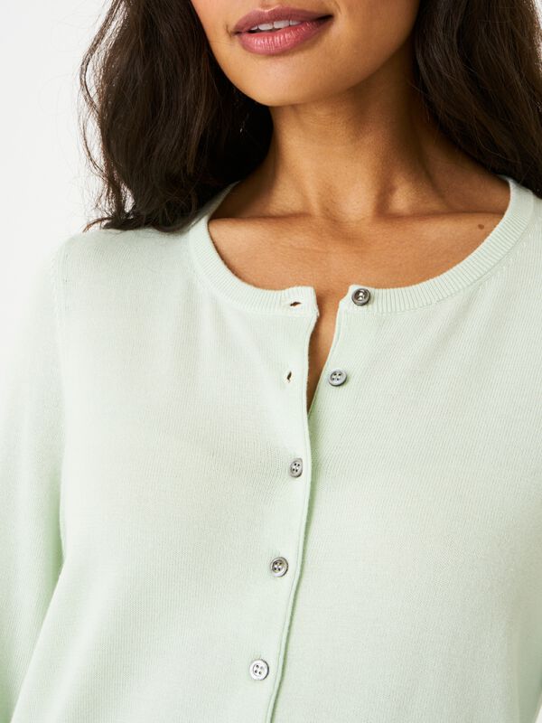 Basic Feinstrick-Strickjacke aus Baumwollmischung image number 2