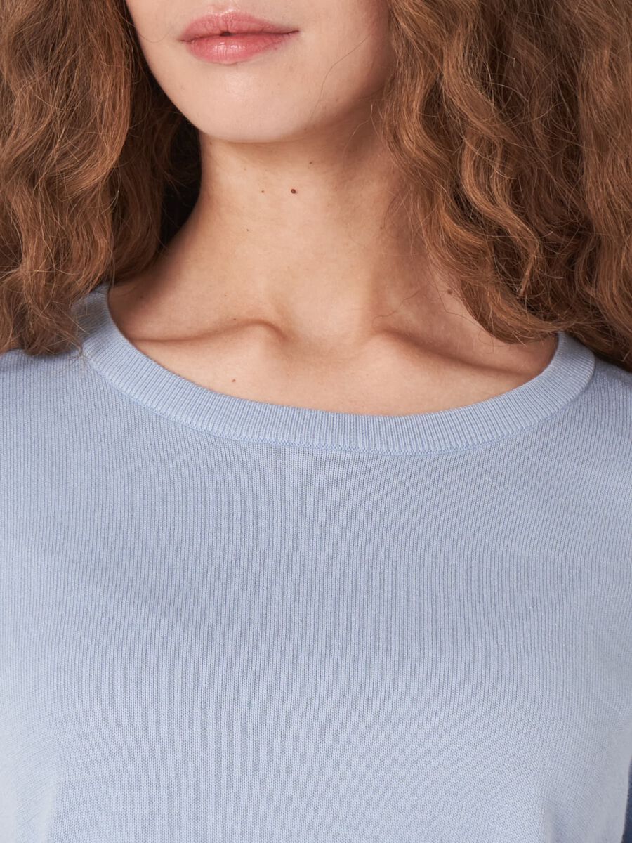 Basic Kurzarm-Pullover aus Baumwollmischung image number 3