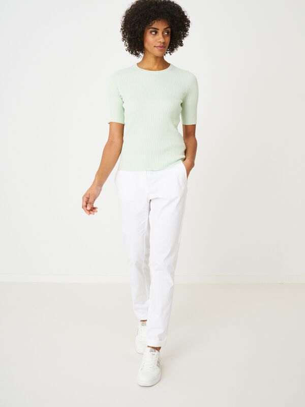 Basic trui met korte mouwen image number 3