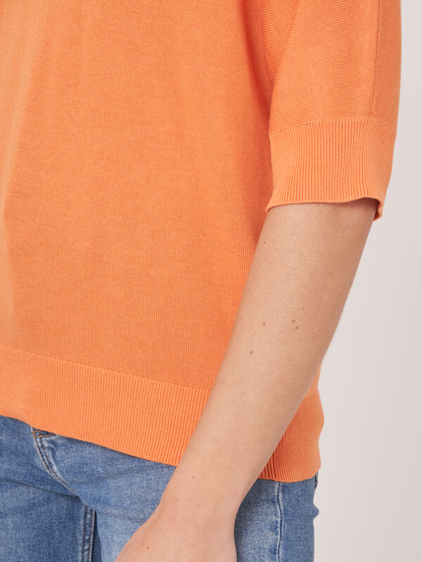 Cotton blend polo neck sweater image number 4