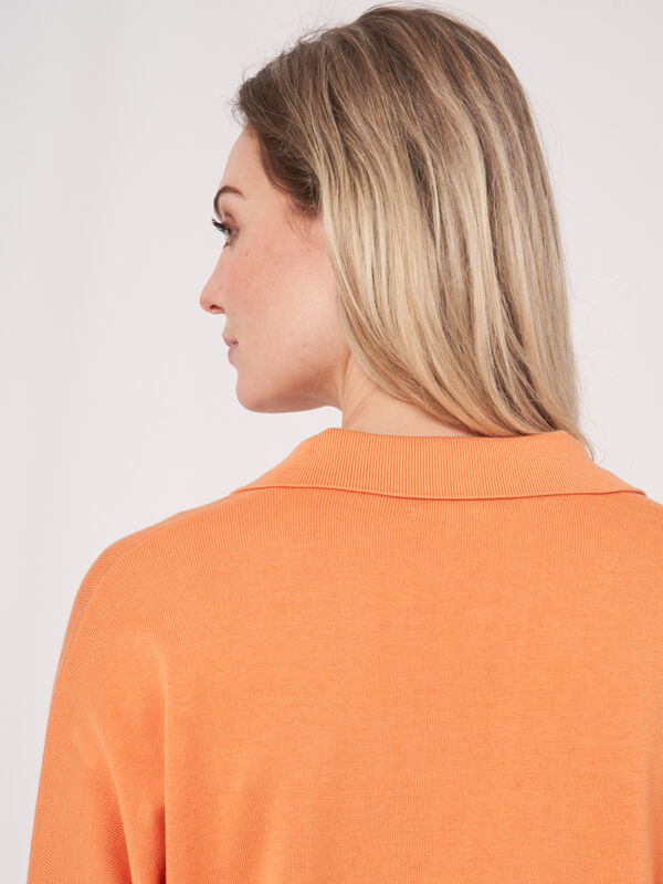 Cotton blend polo neck sweater image number 5