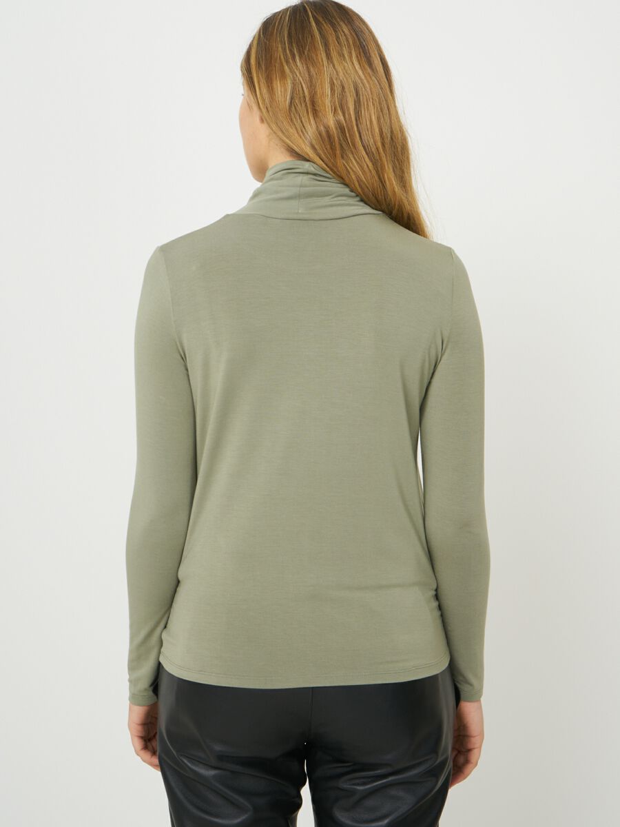 Turtleneck jersey long-sleeved top image number 1