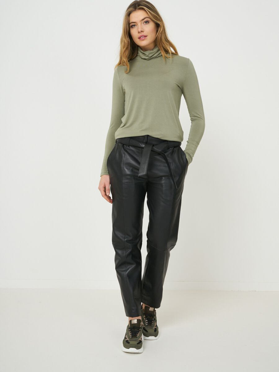 Turtleneck jersey long-sleeved top image number 3