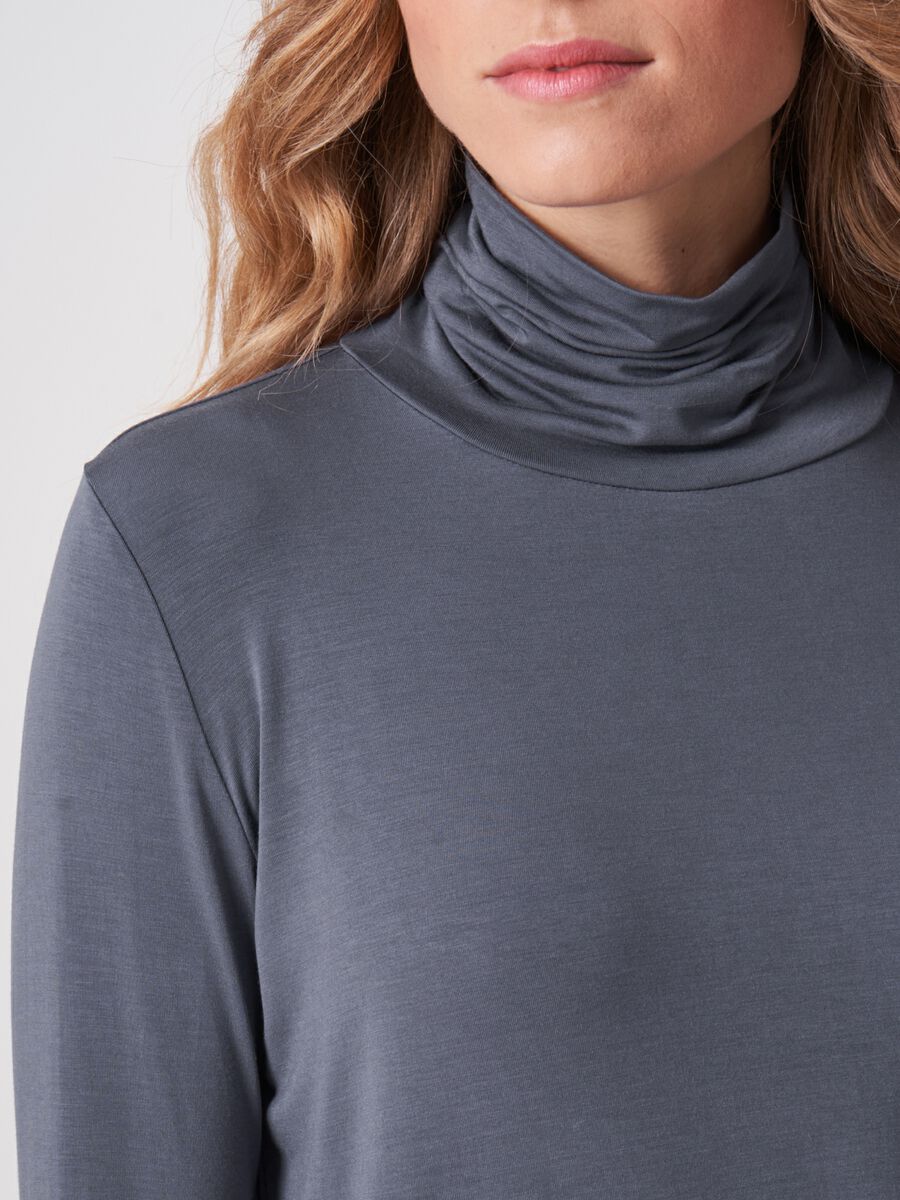 Turtleneck jersey long-sleeved top image number 10