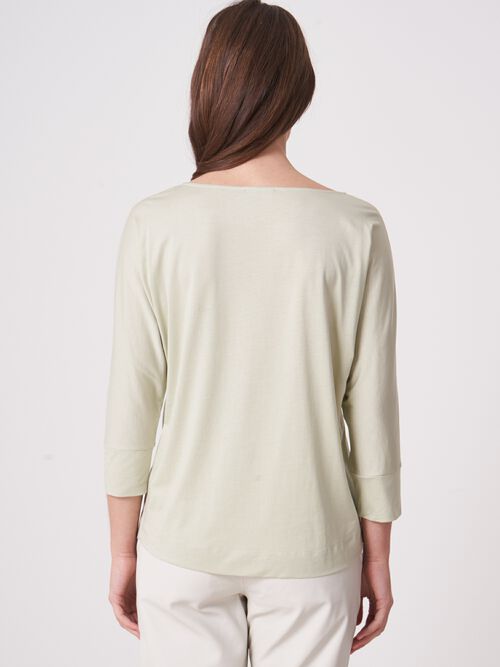 Batwing top with 3/4 sleeve