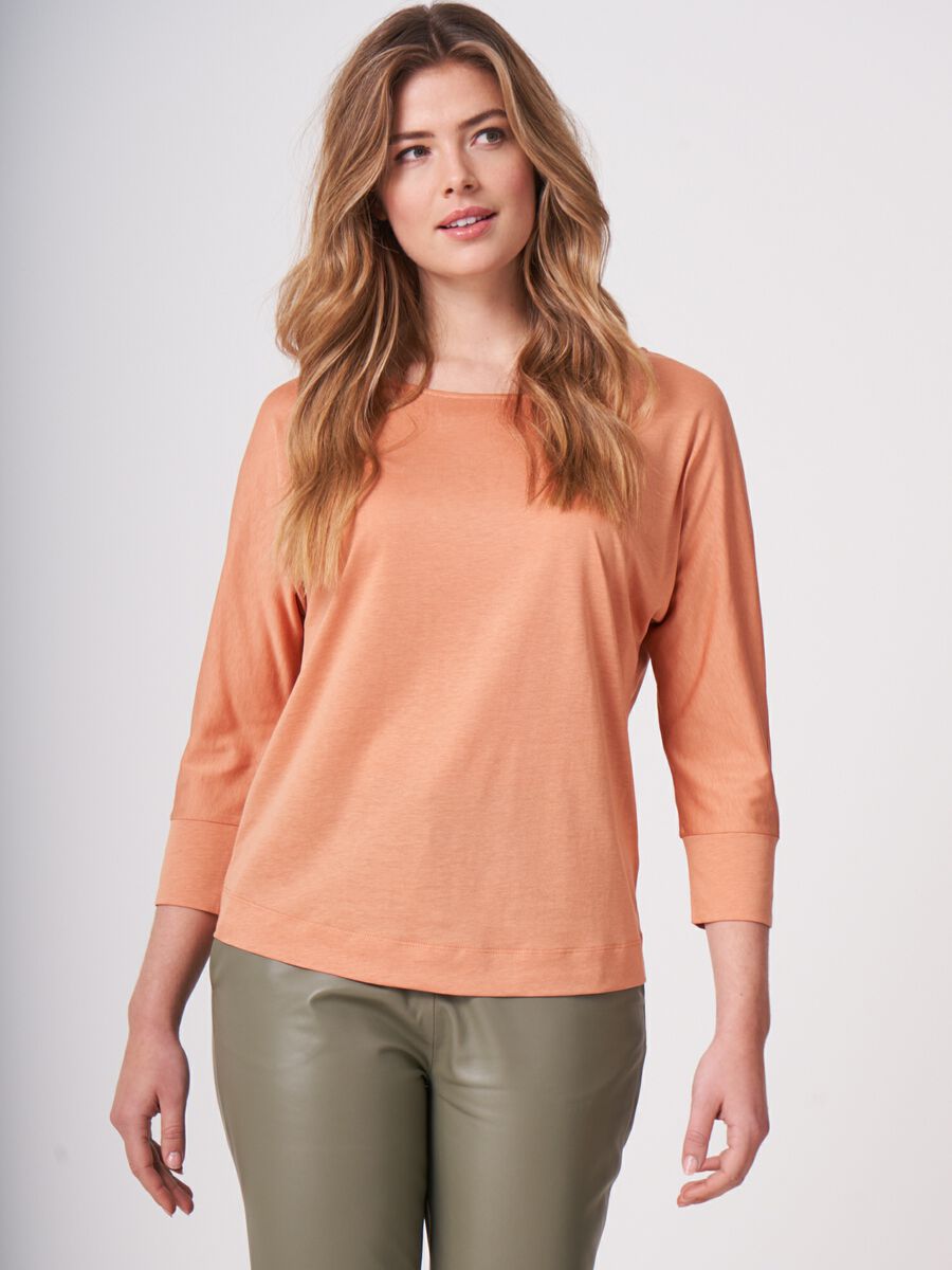 Batwing top with 3/4 sleeve image number 0