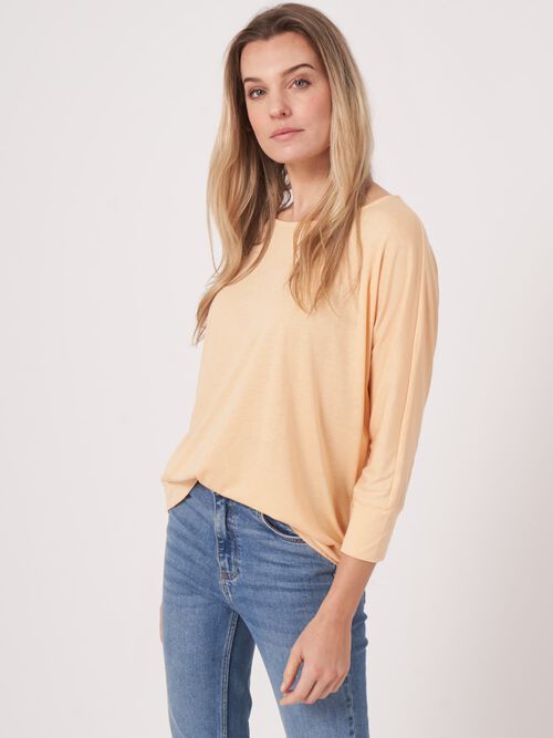 Batwing top with 3/4 sleeve