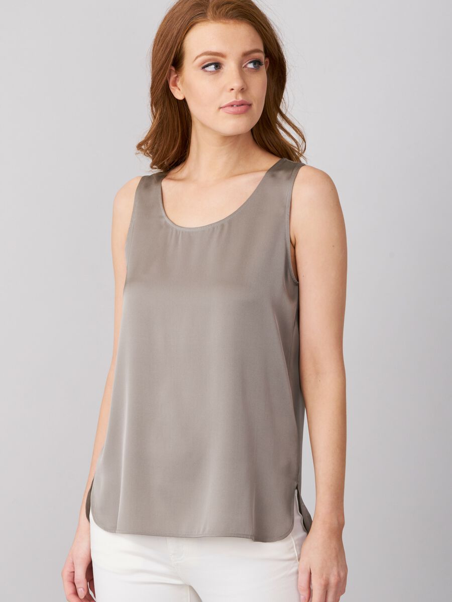 Silk tank top image number 0