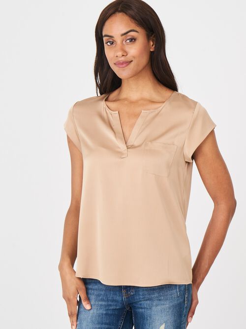 Top with chest pocket
