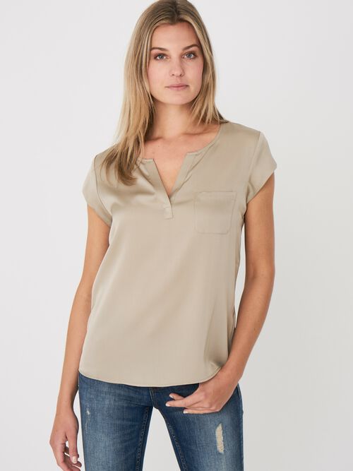 Top with chest pocket