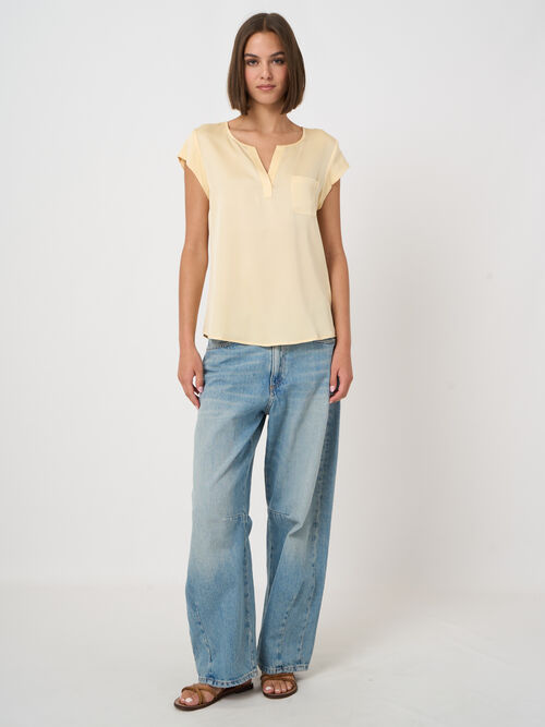 Top with chest pocket