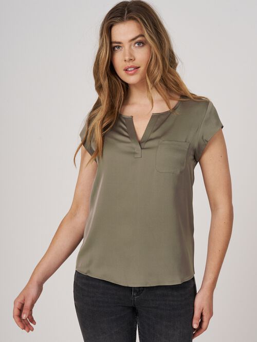 Top with chest pocket