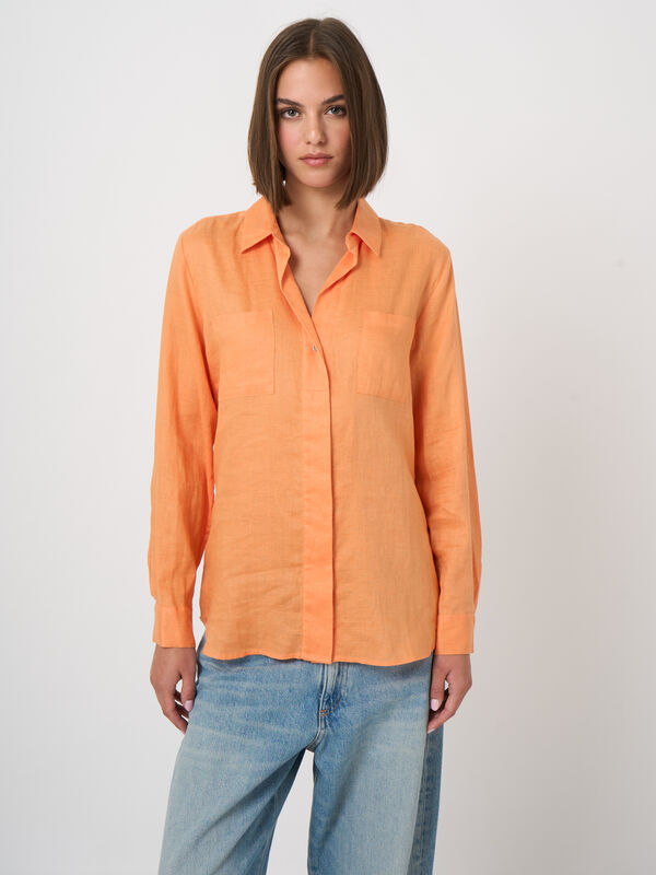 Leinenbluse mit Brusttaschen image number 1