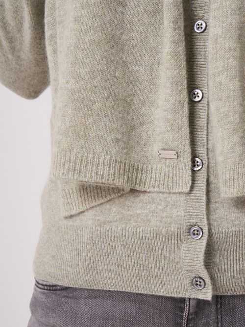 Fine knit organic cashmere scarf