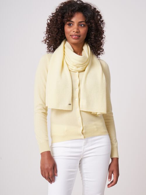 Fine knit organic cashmere scarf