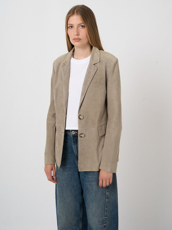 Blazer aus Veloursleder image number 0