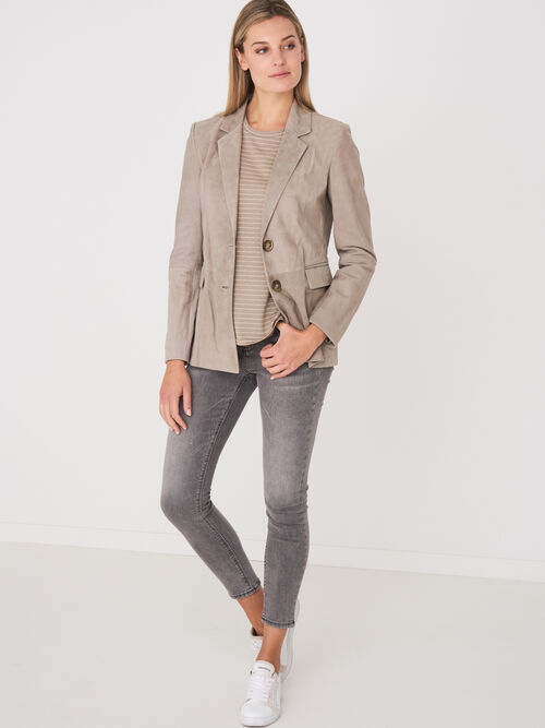Blazer aus Veloursleder
