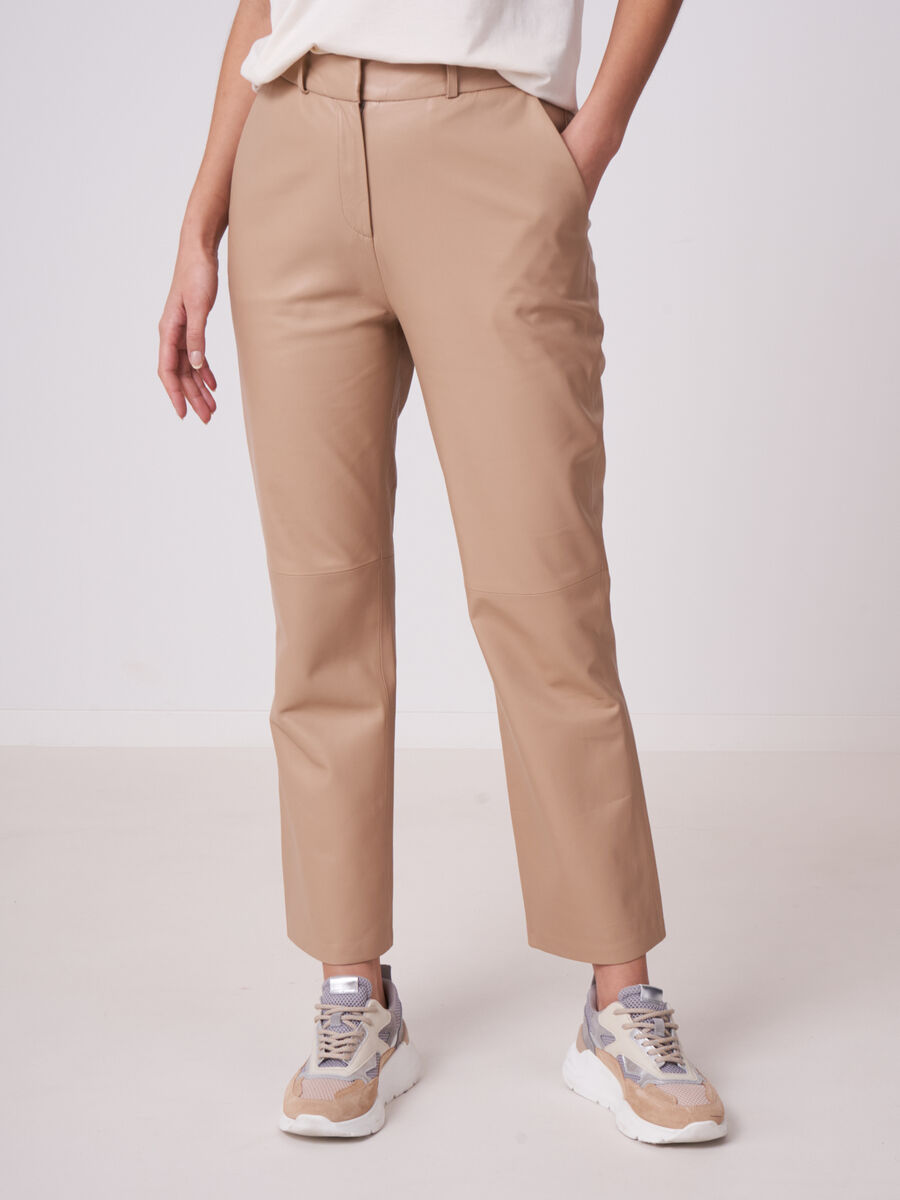 Wide leather pants image number 0