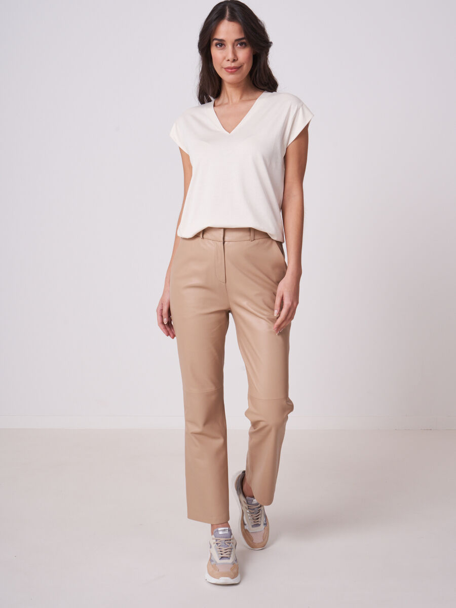 Wide leather pants image number 1