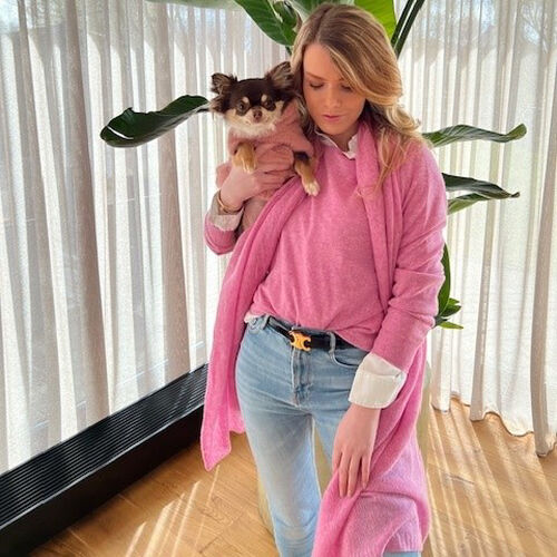 Basic organisch cashmere boothals trui